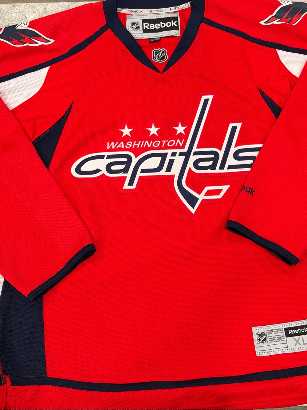 Reebok Washington Capitals Red Hockey Jersey-XL